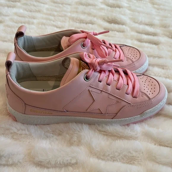 GOLDEN GOOSE Women's Perforated Leather Sneakers - Pink - Picture 7 of 15